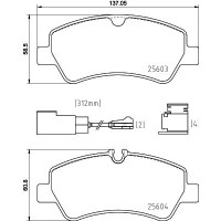 P 24 187 BREMBO Комплект гальмівних колодок дисковий гальм