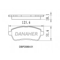 DBP2069-01 DANAHER Комплект гальмівних колодок дисковий гальм