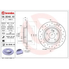 08.B348.4X BREMBO Гальмівний диск