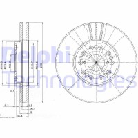 BG2829 DELPHI Гальмівний диск