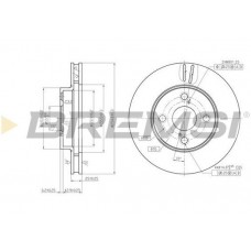 CD7294V BREMSI Гальмівний диск