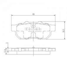 J3614007 NIPPARTS Комплект гальмівних колодок дисковий гальм