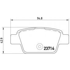 P 23 080 BREMBO Комплект гальмівних колодок дисковий гальм