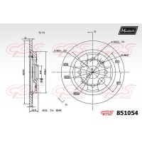 851054 MAXTECH Гальмівний диск