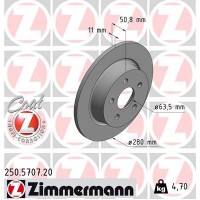 250.5707.20 ZIMMERMANN Гальмівний диск