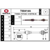 T68414A EAI Привідний вал