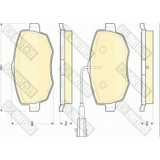 6117071 GIRLING Комплект гальмівних колодок дисковий гальм