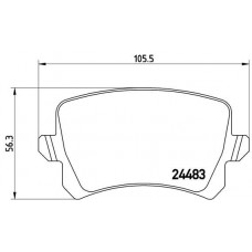 P 85 109 BREMBO Комплект гальмівних колодок дисковий гальм