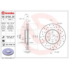 09.9159.2X BREMBO Гальмівний диск