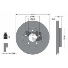 BDS1704 BENDIX Braking Гальмівний диск