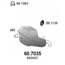 60.7035 ASSO Глушник вихлопних газів кінцевий