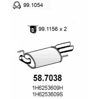 58.7038 ASSO Глушник вихлопних газів кінцевий