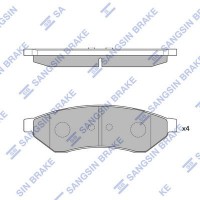 SP1252 Hi-Q КомплеК т гальмівних колодок, дискове гальмо