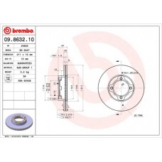 09.8632.10 BREMBO Гальмівний диск