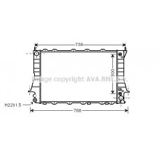 AIA2084 AVA QUALITY COOLING Радіатор охолодження двигуна