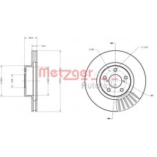6110082 METZGER Гальмівний диск