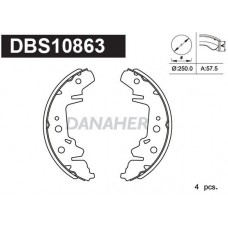 DBS10863 DANAHER Комплект гальмівних колодок