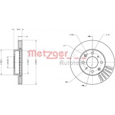 6110454 METZGER Гальмівний диск