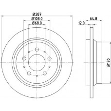8DD 355 107-091 HELLA Гальмівний диск
