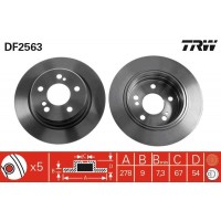 DF2563 TRW Гальмівний диск