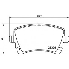 8DB 355 030-831 HELLA PAGID Комплект гальмівних колодок дисковий гальм