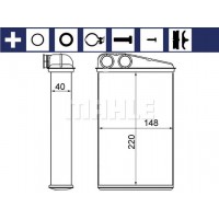 AH 17 000S MAHLE Теплообмінник обігрів салону