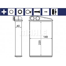 AH 17 000S MAHLE Теплообмінник обігрів салону
