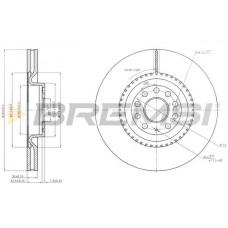 CD7504V BREMSI Гальмівний диск