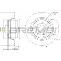 CD7308S BREMSI Гальмівний диск