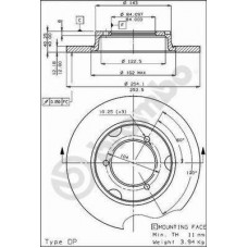 08.2284.10 BREMBO Гальмівний диск