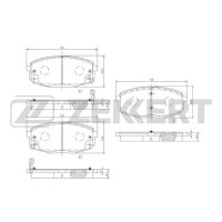 BS-1762 ZEKKERT Комплект гальмівних колодок дисковий гальм