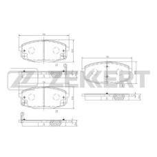 BS-1762 ZEKKERT Комплект гальмівних колодок дисковий гальм