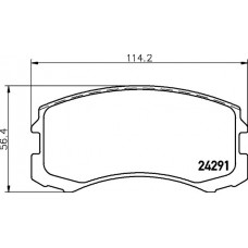 8DB 355 028-391 HELLA Комплект гальмівних колодок дисковий гальм