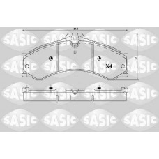 6216087 SASIC Комплект гальмівних колодок дисковий гальм
