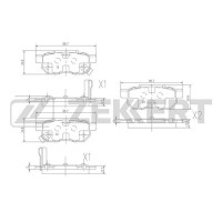BS-1259 ZEKKERT Комплект гальмівних колодок дисковий гальм