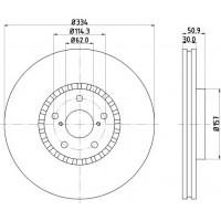 8DD 355 112-871 HELLA Гальмівний диск