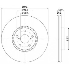 8DD 355 112-871 HELLA Гальмівний диск