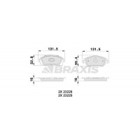 AB0007 BRAXIS Комплект гальмівних колодок дисковий гальм