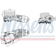 91400 NISSENS масляний радіатор двигунне олива