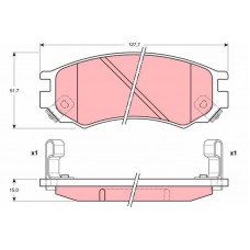 GDB1175 TRW Комплект гальмівних колодок дисковий гальм