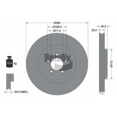 BDS1703HC BENDIX Braking Гальмівний диск