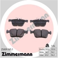 25009.165.1 ZIMMERMANN Комплект гальмівних колодок дисковий гальм