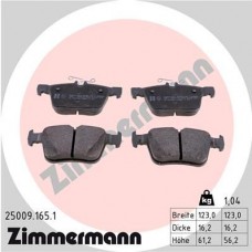 25009.165.1 ZIMMERMANN Комплект гальмівних колодок дисковий гальм