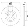 8DD 355 126-701 HELLA PAGID Гальмівний диск