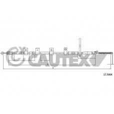 708109 CAUTEX Тросик, cтояночный тормоз