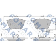 FO 912281 FOMAR Friction Комплект гальмівних колодок дисковий гальм
