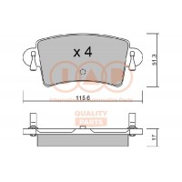 704-13161P IAP QUALITY PARTS КомплеК т гальмівних колодок, дискове гальмо