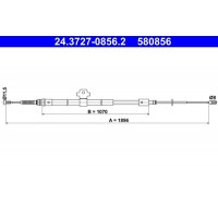 24.3727-0856.2 ATE Тросик, cтояночный тормоз
