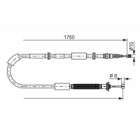 1 987 482 239 BOSCH Тросик, cтояночный тормоз