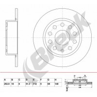 BR 029 SA100 BRECK Гальмівний диск